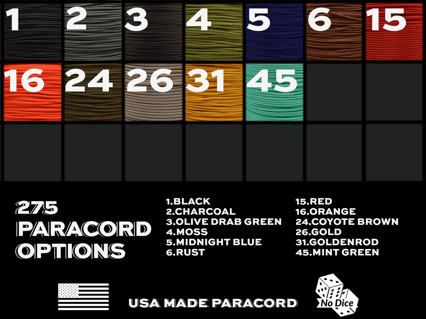 Ti Titanium Bead Paracord EDC Knife Lanyard | Choose Between 550 or 275 Paracord