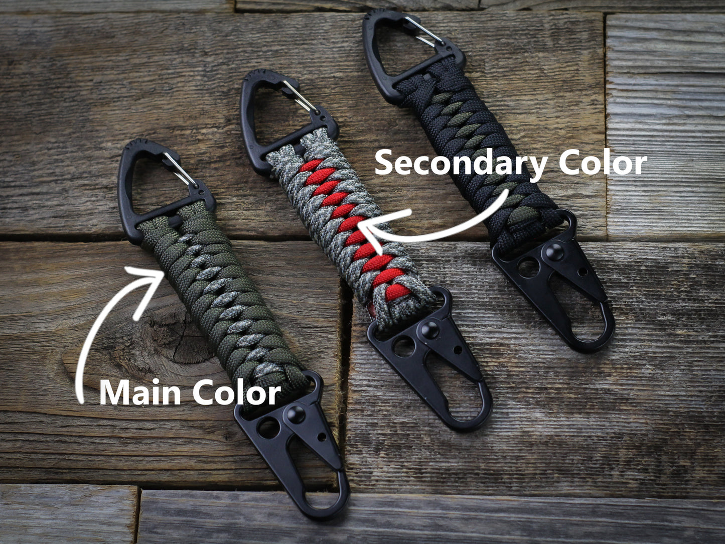 Tactical Paracord Rifle Clip | HK Hook With Triangle Carabiner EDC Keychain