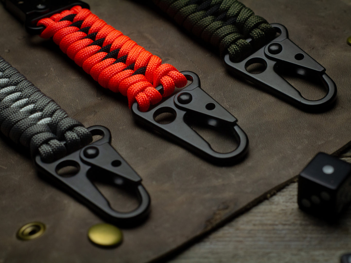 Tactical Dual Rifle Clip | HK Hook Paracord Keychain EDC