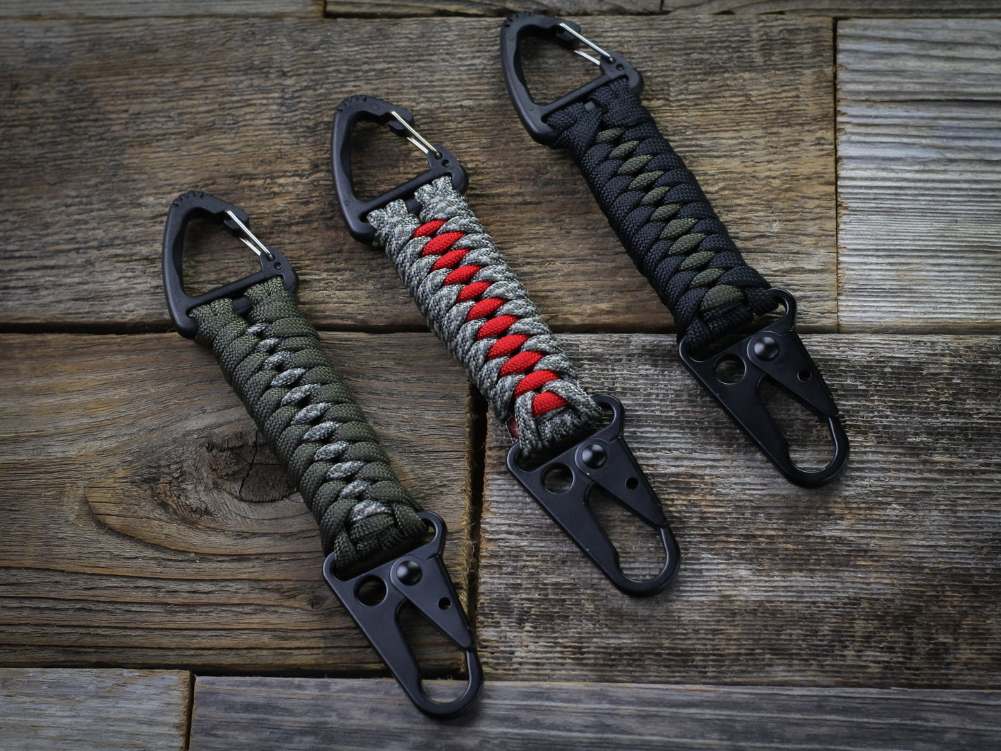 Tactical Paracord Rifle Clip | HK Hook With Triangle Carabiner EDC Keychain