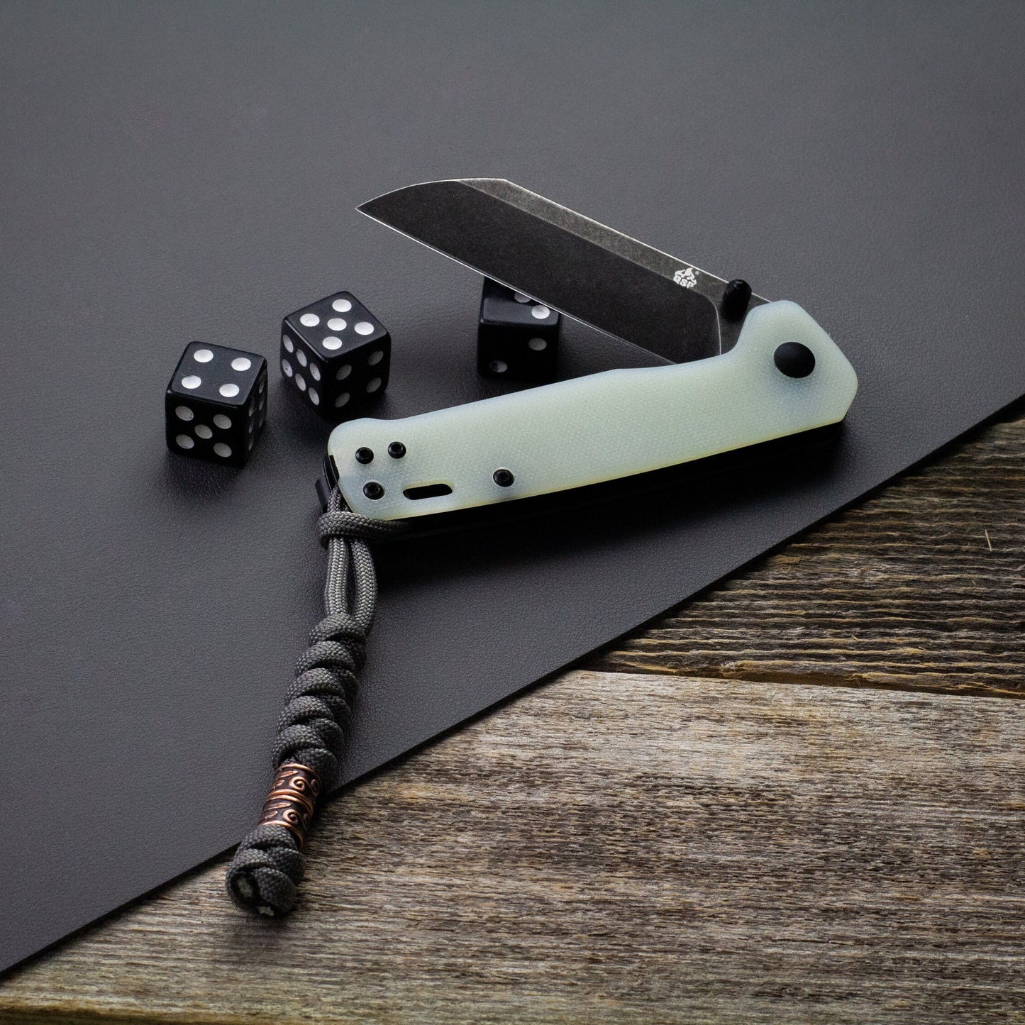 Knife Lanyard Paracord Tibetan Copper Beads EDC