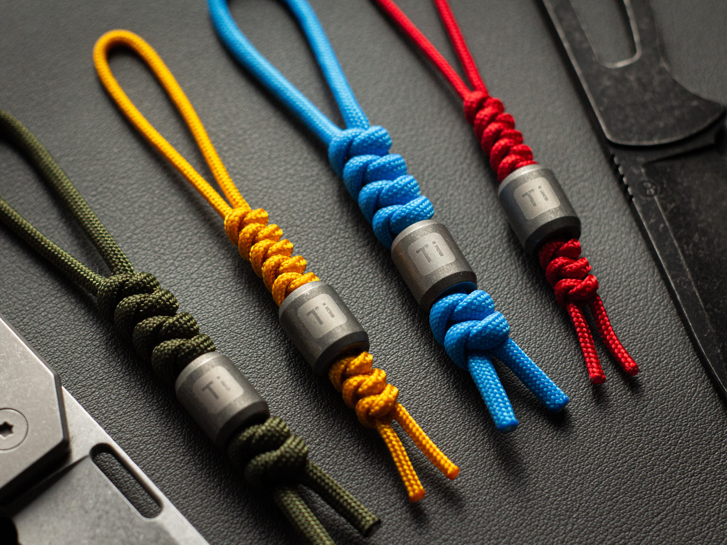 Ti Titanium Bead Paracord EDC Knife Lanyard | Choose Between 550 or 275 Paracord