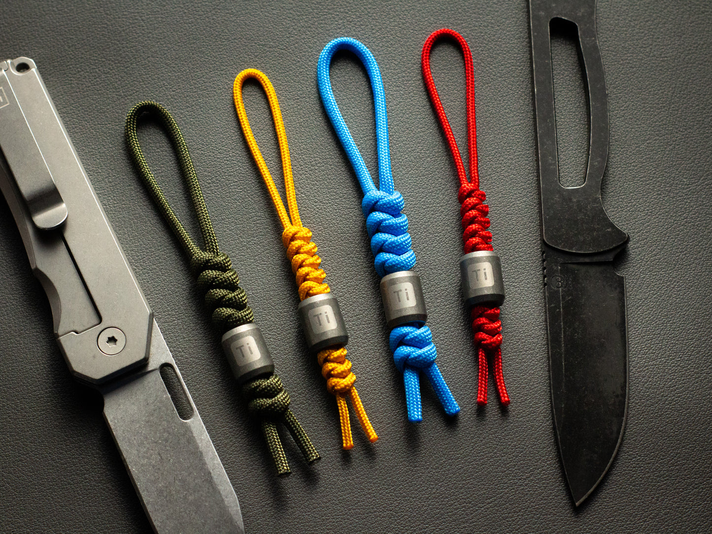 Ti Titanium Bead Paracord EDC Knife Lanyard | Choose Between 550 or 275 Paracord