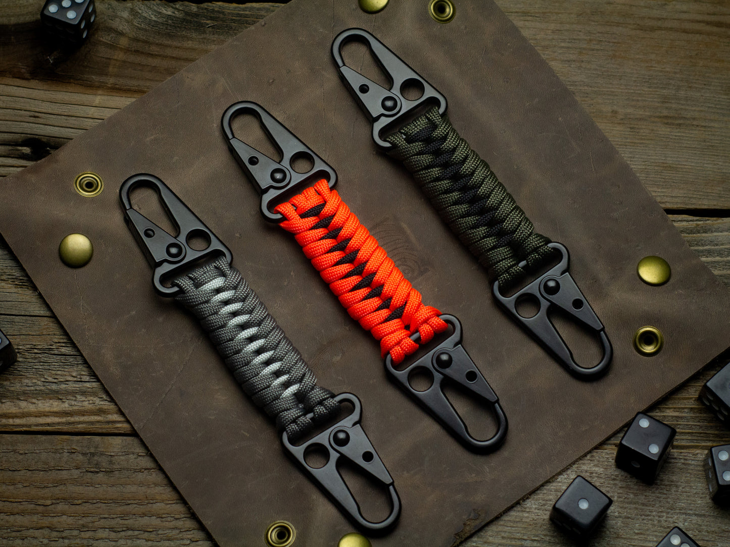 Tactical Dual Rifle Clip | HK Hook Paracord Keychain EDC