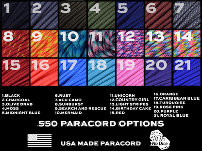 Ti Titanium Bead Paracord EDC Knife Lanyard | Choose Between 550 or 275 Paracord