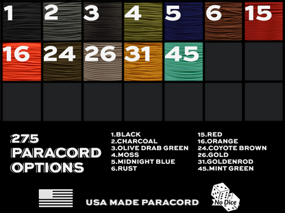 Ti Titanium Bead Paracord EDC Knife Lanyard | Choose Between 550 or 275 Paracord