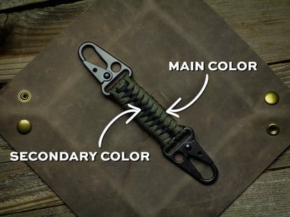 Tactical Dual Rifle Clip | HK Hook Paracord Keychain EDC