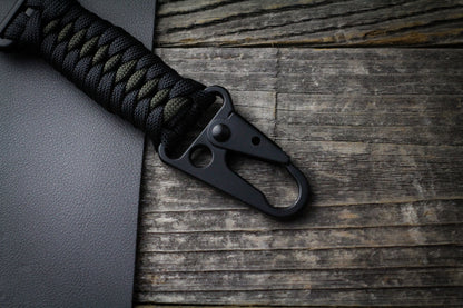 Tactical Paracord Rifle Clip | HK Hook With Triangle Carabiner EDC Keychain