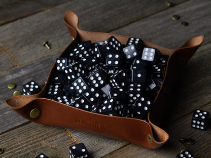 Personalized Leather EDC Valet Tray