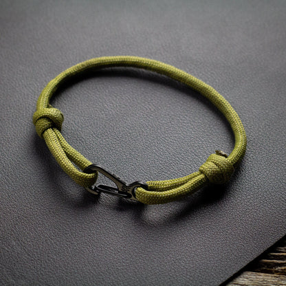 Minimalist Climbing Rope Bracelet - Customizable Paracord Design, Adjustable Fit