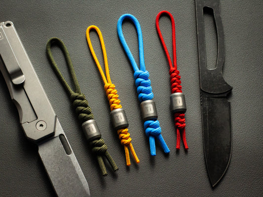 Ti Titanium Bead Paracord EDC Knife Lanyard | Choose Between 550 or 275 Paracord